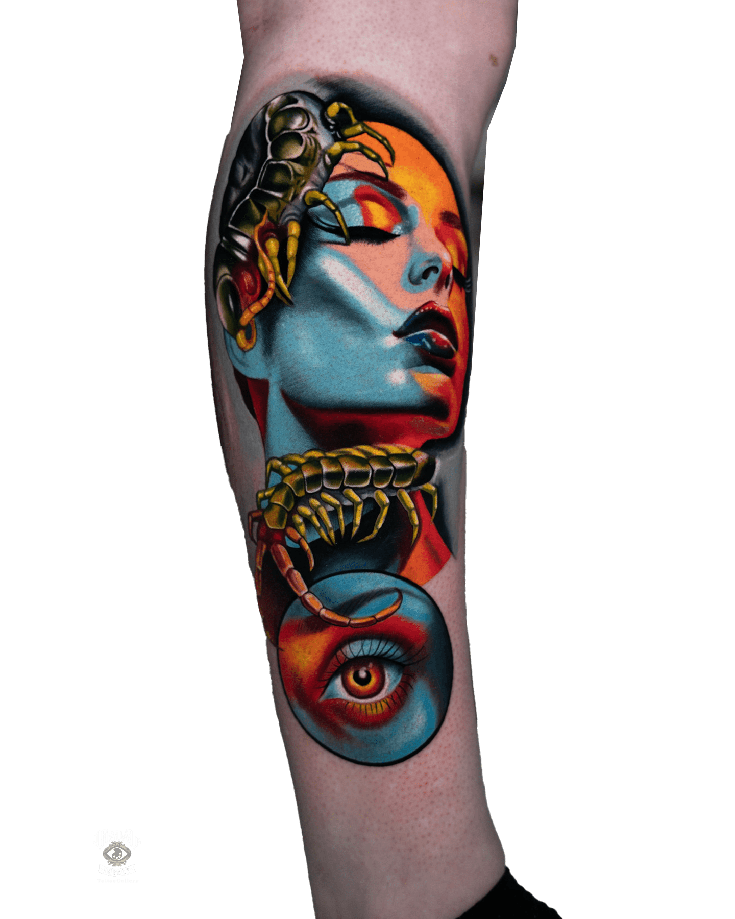 Mushroon color tattoo by Visual Impact Tattoo Gallery